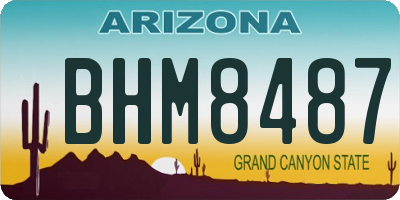 AZ license plate BHM8487