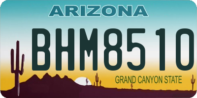 AZ license plate BHM8510