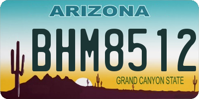 AZ license plate BHM8512