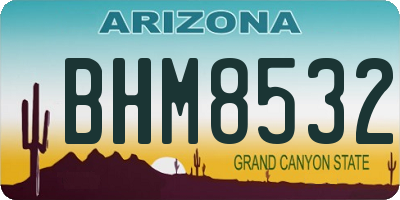 AZ license plate BHM8532