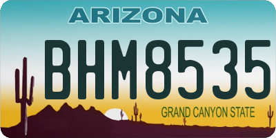 AZ license plate BHM8535