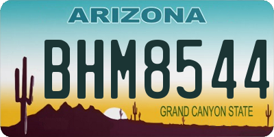 AZ license plate BHM8544