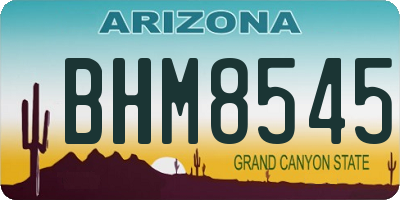 AZ license plate BHM8545