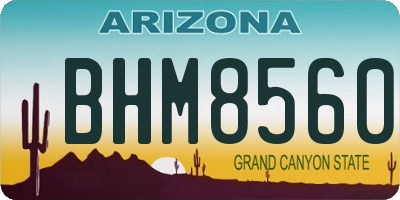 AZ license plate BHM8560