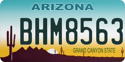 AZ license plate BHM8563