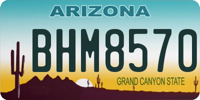 AZ license plate BHM8570