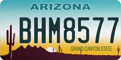 AZ license plate BHM8577