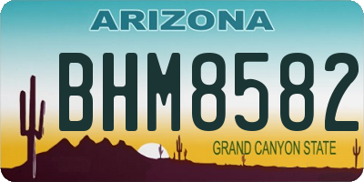 AZ license plate BHM8582