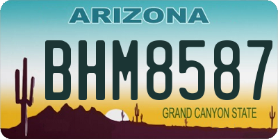 AZ license plate BHM8587