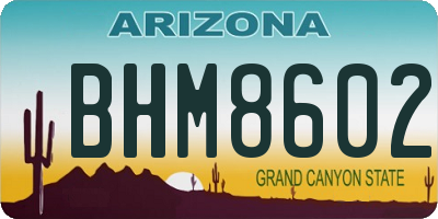 AZ license plate BHM8602