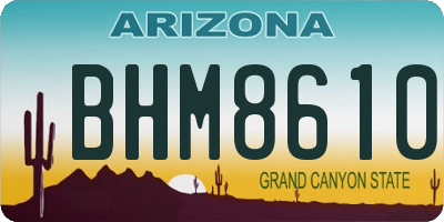 AZ license plate BHM8610