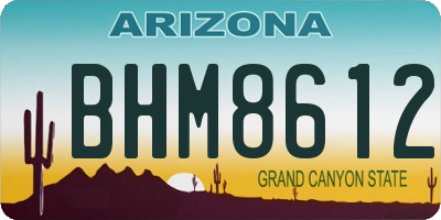 AZ license plate BHM8612