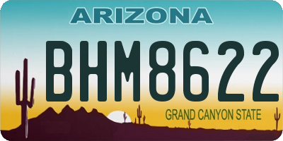 AZ license plate BHM8622