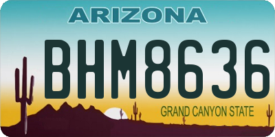 AZ license plate BHM8636