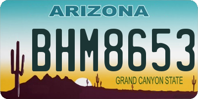 AZ license plate BHM8653