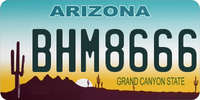 AZ license plate BHM8666