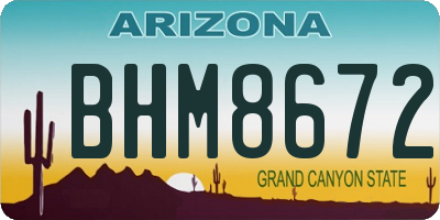 AZ license plate BHM8672