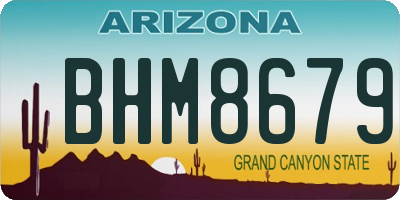 AZ license plate BHM8679