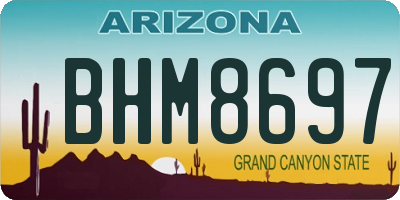 AZ license plate BHM8697