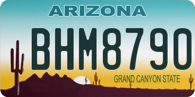 AZ license plate BHM8790
