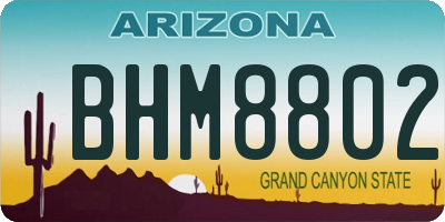 AZ license plate BHM8802