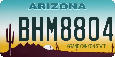 AZ license plate BHM8804