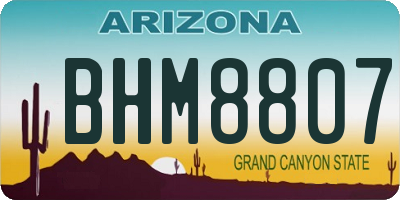AZ license plate BHM8807
