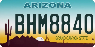AZ license plate BHM8840