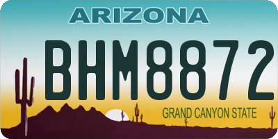AZ license plate BHM8872