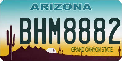 AZ license plate BHM8882