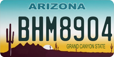 AZ license plate BHM8904