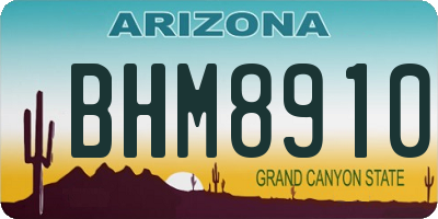 AZ license plate BHM8910