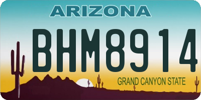 AZ license plate BHM8914