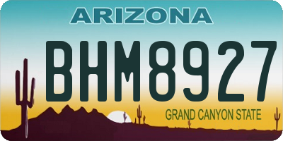 AZ license plate BHM8927