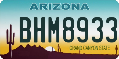 AZ license plate BHM8933