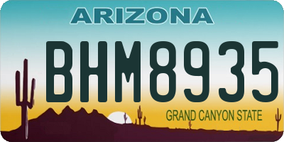 AZ license plate BHM8935
