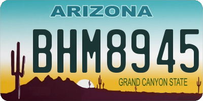 AZ license plate BHM8945