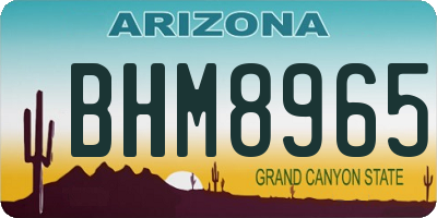 AZ license plate BHM8965