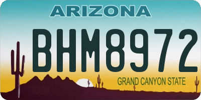 AZ license plate BHM8972