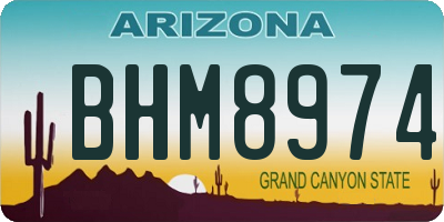 AZ license plate BHM8974