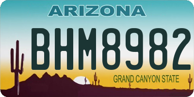 AZ license plate BHM8982