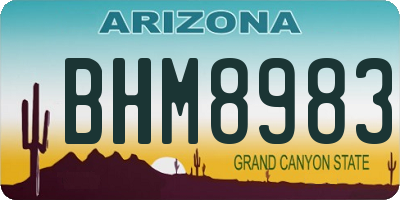 AZ license plate BHM8983
