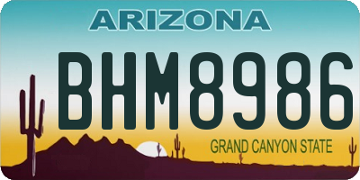 AZ license plate BHM8986