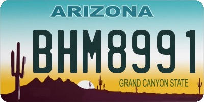 AZ license plate BHM8991