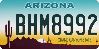 AZ license plate BHM8992