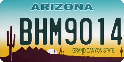 AZ license plate BHM9014