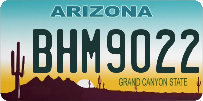 AZ license plate BHM9022