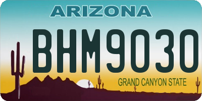 AZ license plate BHM9030
