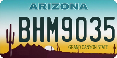 AZ license plate BHM9035