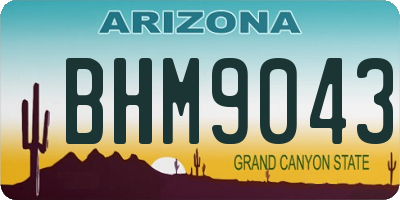 AZ license plate BHM9043